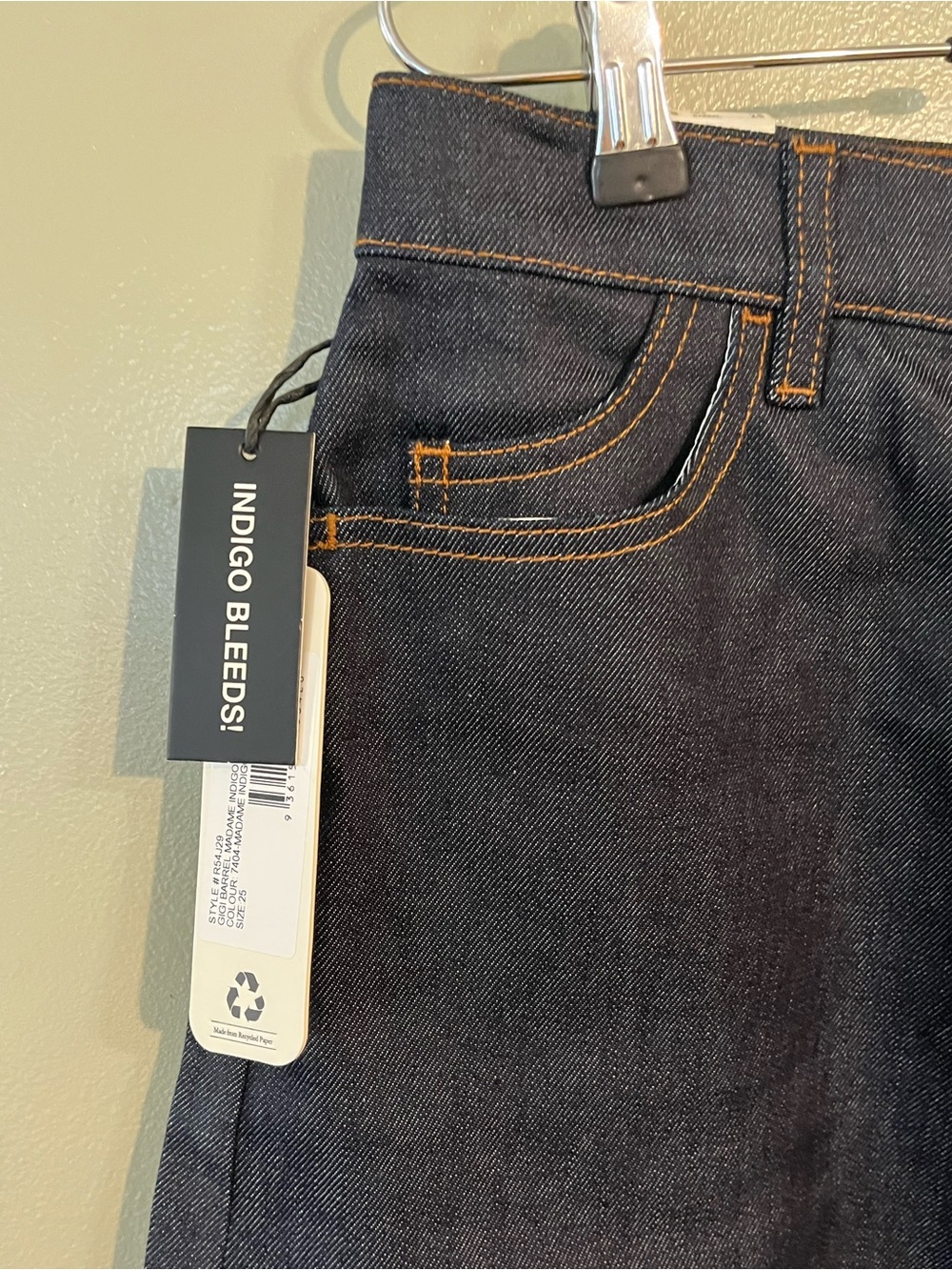ROLLA'S High-Rise Madame  Indigo Button-Fly Women's Jeans Gigi Barrel Leg 25 NWT - Picture 4 of 14
